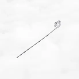 Auspicious Cloud Hair Stick Satin Silver