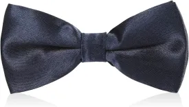 AWAYTR Boys Child Kids Bow ties - Adjustable Pre Tied Solid Color Wedding Party Bowties (Black)