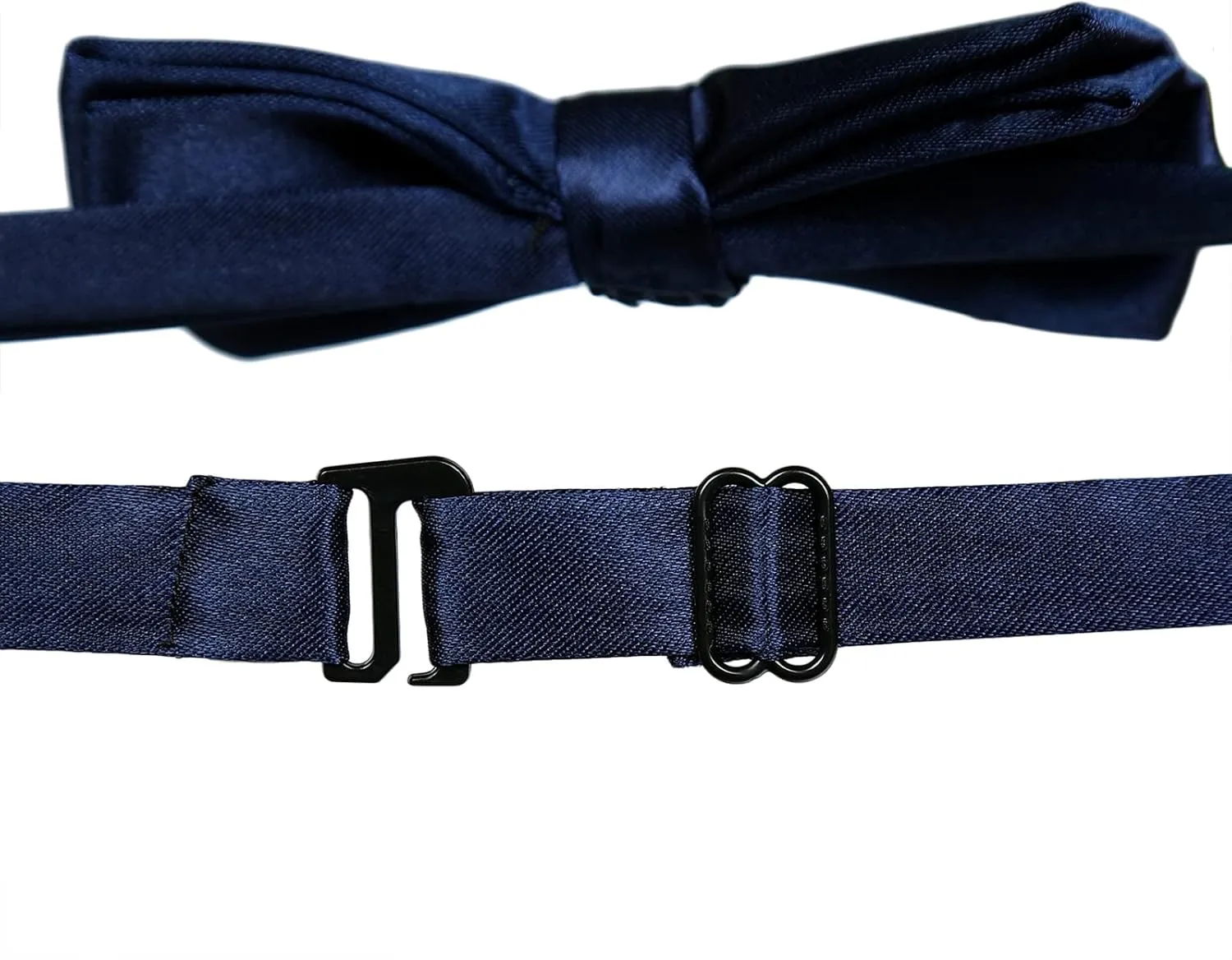 AWAYTR Boys Child Kids Bow ties - Adjustable Pre Tied Solid Color Wedding Party Bowties (Black)