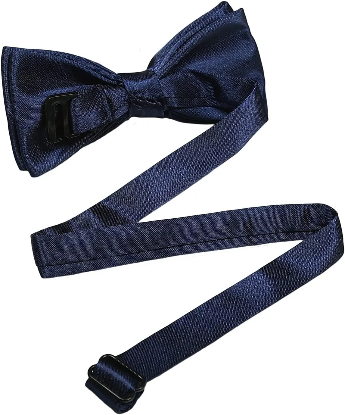 AWAYTR Boys Child Kids Bow ties - Adjustable Pre Tied Solid Color Wedding Party Bowties (Black)