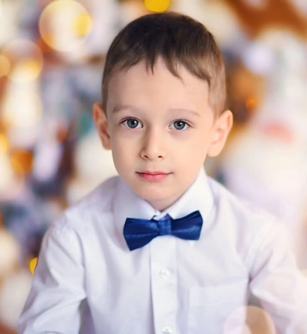 AWAYTR Boys Child Kids Bow ties - Adjustable Pre Tied Solid Color Wedding Party Bowties (Black)