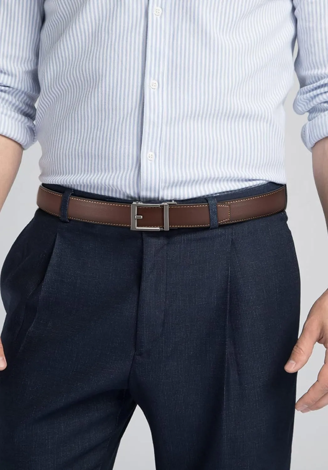 CHAOREN Leather Ratchet Belt Men - Mens Belts Casual Accessories for Every Occasion (35mm)
