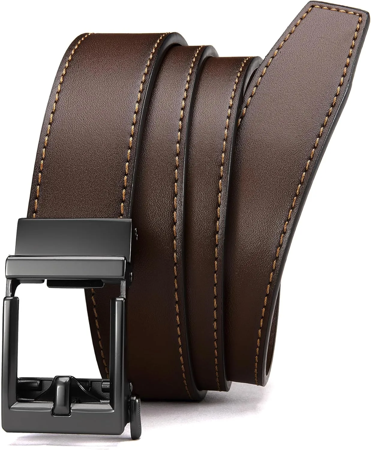 CHAOREN Leather Ratchet Belt Men - Mens Belts Casual Accessories for Every Occasion (35mm)