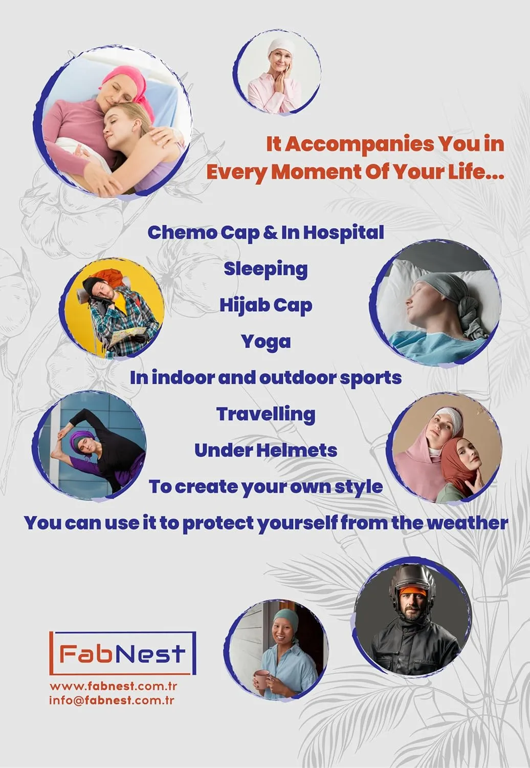 Chemo Headwear for Women - Bamboo Cotton Hats for Women - Head Scarf for Women's Hair - Sleep caps