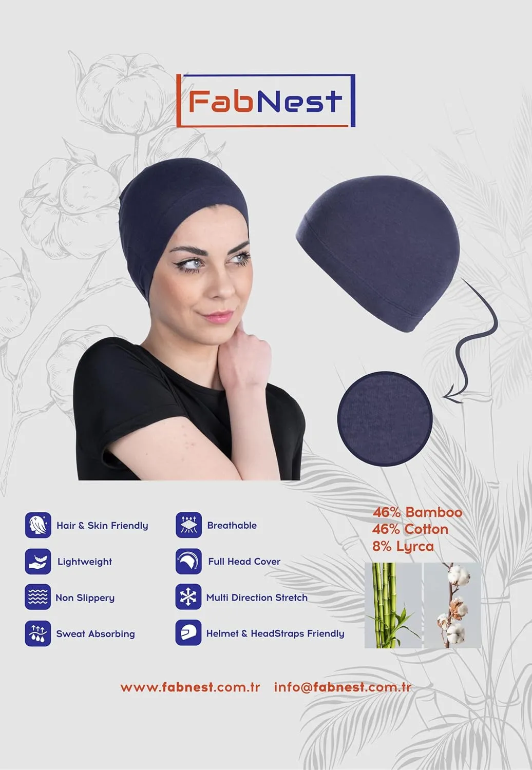 Chemo Headwear for Women - Bamboo Cotton Hats for Women - Head Scarf for Women's Hair - Sleep caps
