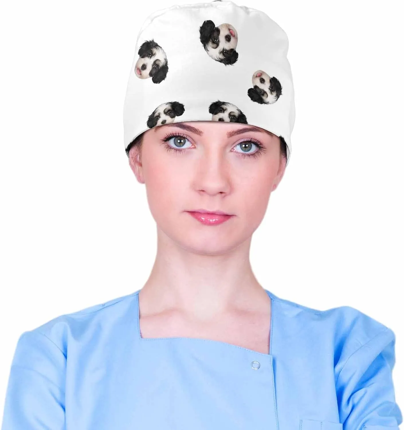Custom Scrub Cap with Your Face Personalized Scrub Hat with Photos Text Stylish Working Hat for Women Men Adjustable