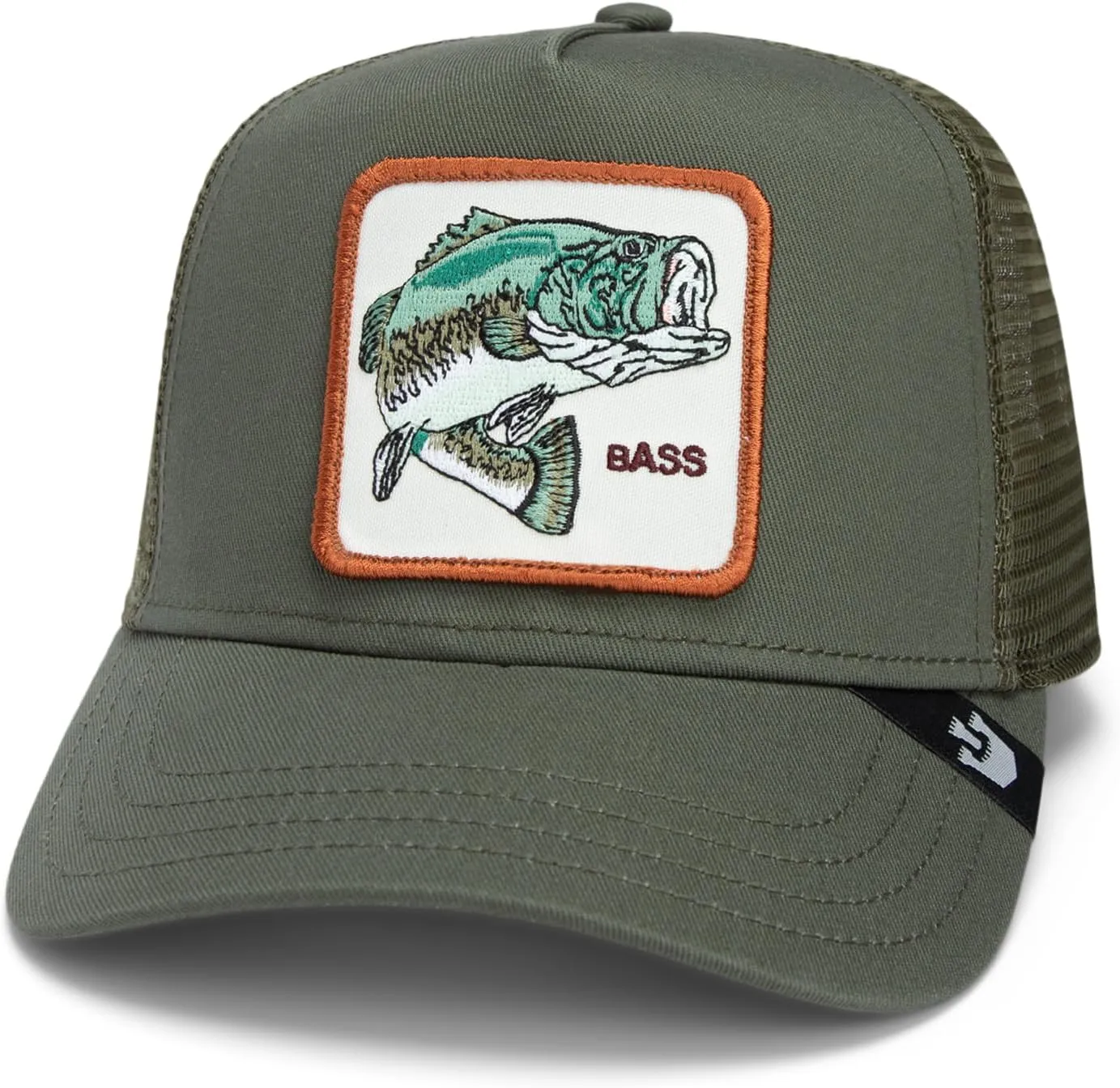Goorin Bros. Core Combo Trucker Hat for Men and Women, Olive (Gone Fishin'), One Size