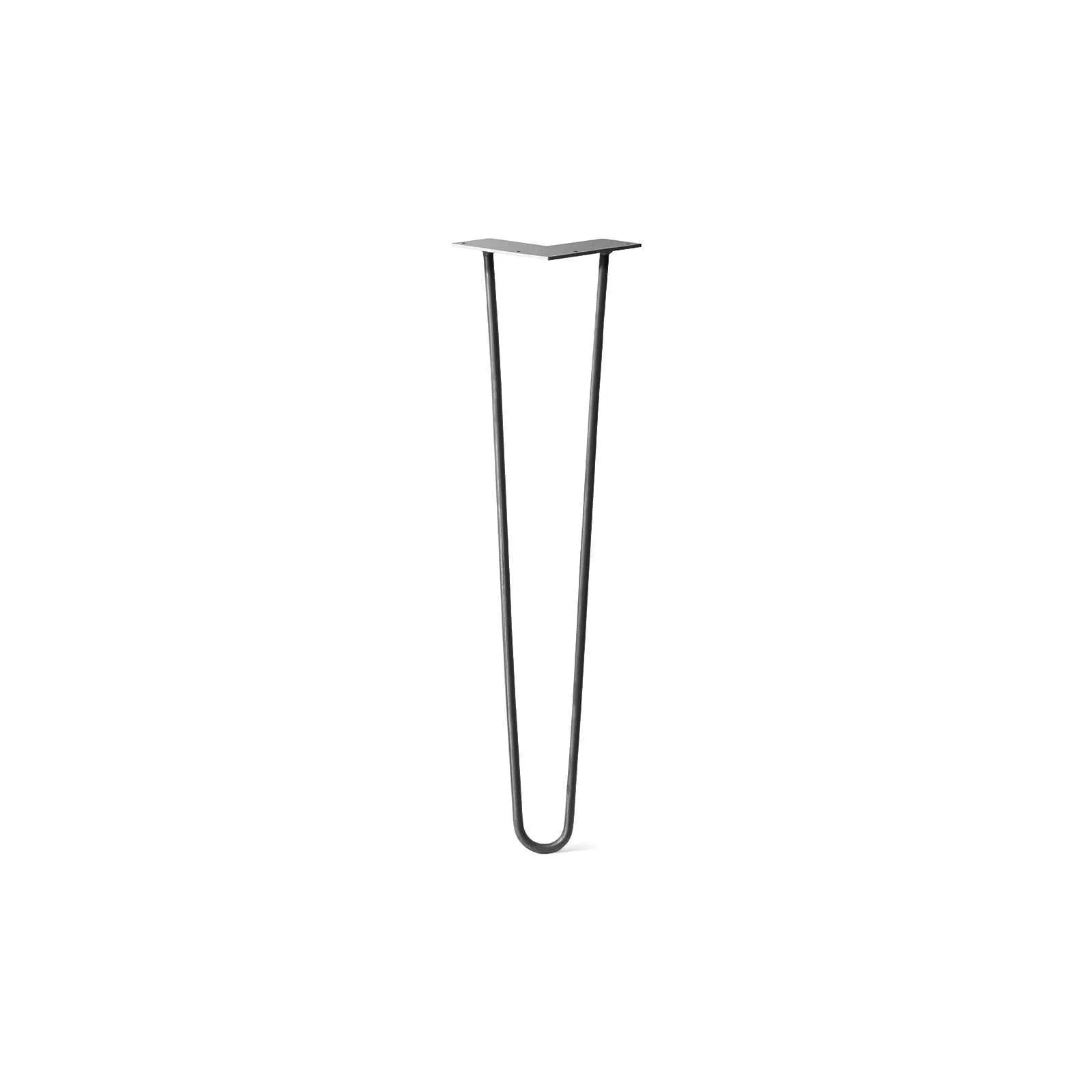 Hairpin Leg (Sold Separately), 2-Rod Design - Jet Black Satin Powder Coated Finish