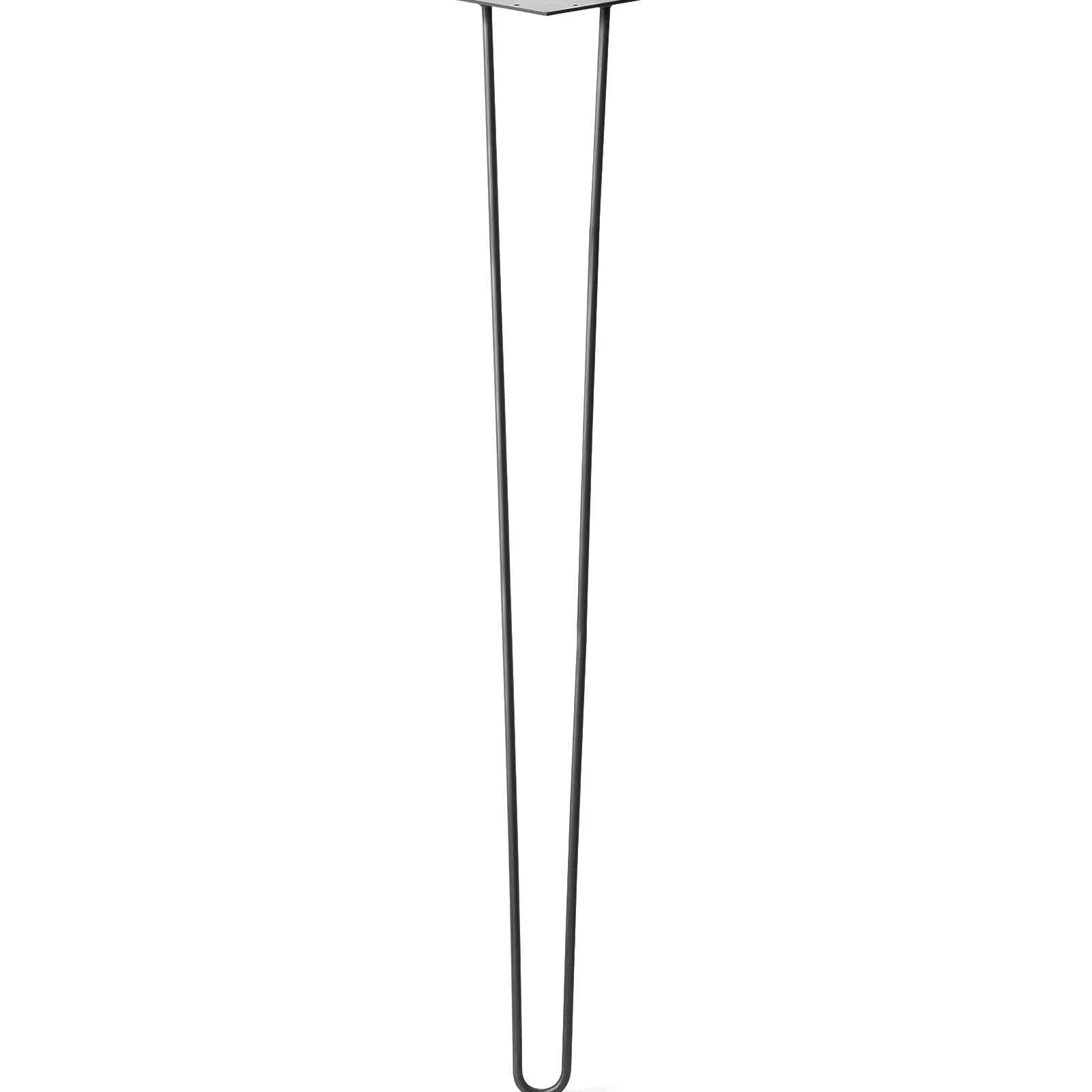 Hairpin Leg (Sold Separately), 2-Rod Design - Jet Black Satin Powder Coated Finish