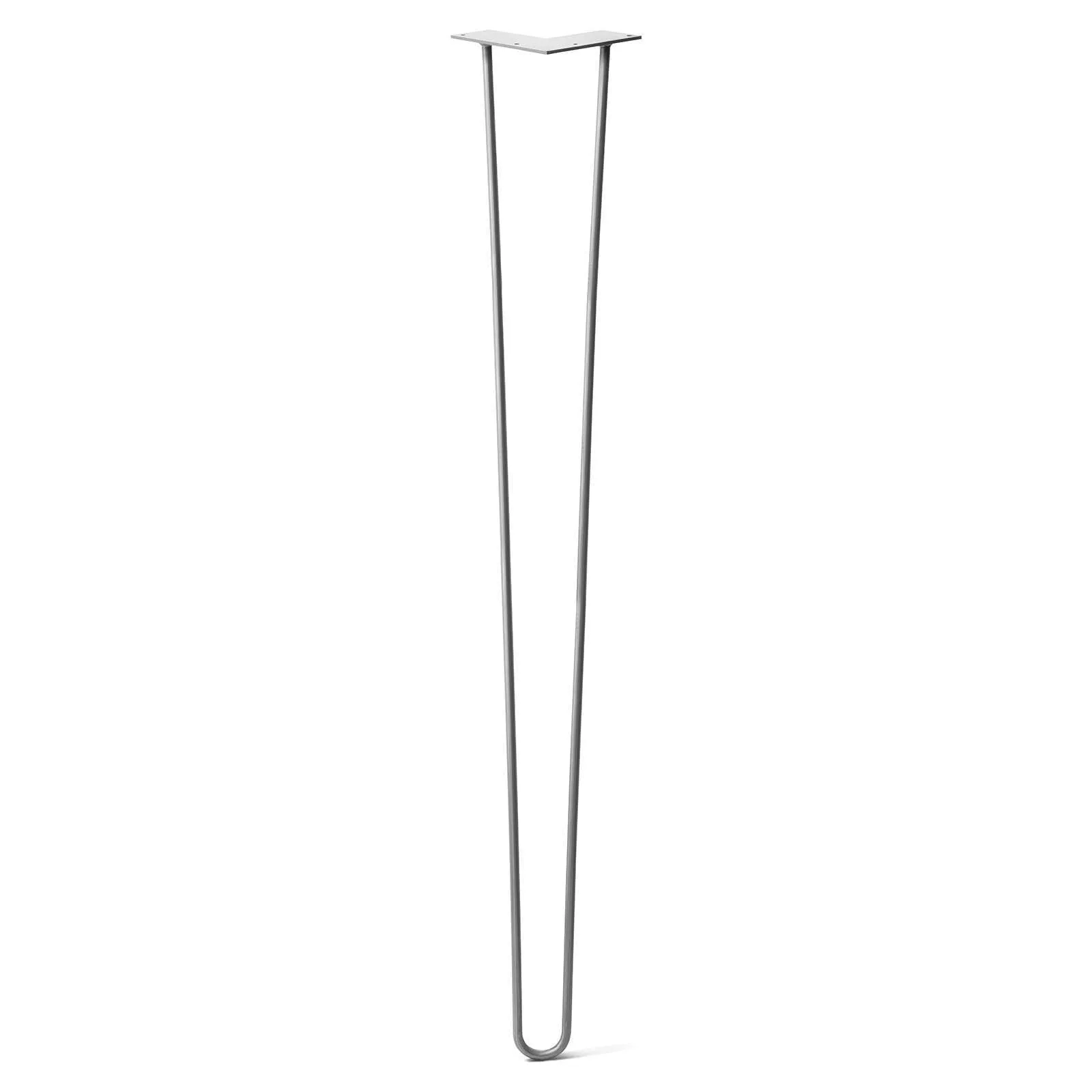 Hairpin Leg (Sold Separately), 2-Rod Design - Raw Steel