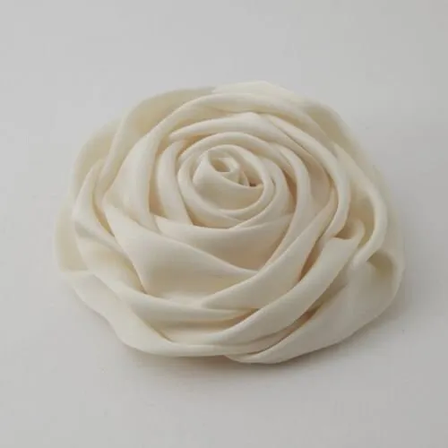 Handmade Satin Fabric Simple Rose Elastic Band Ponytail Holder Women hair accessories