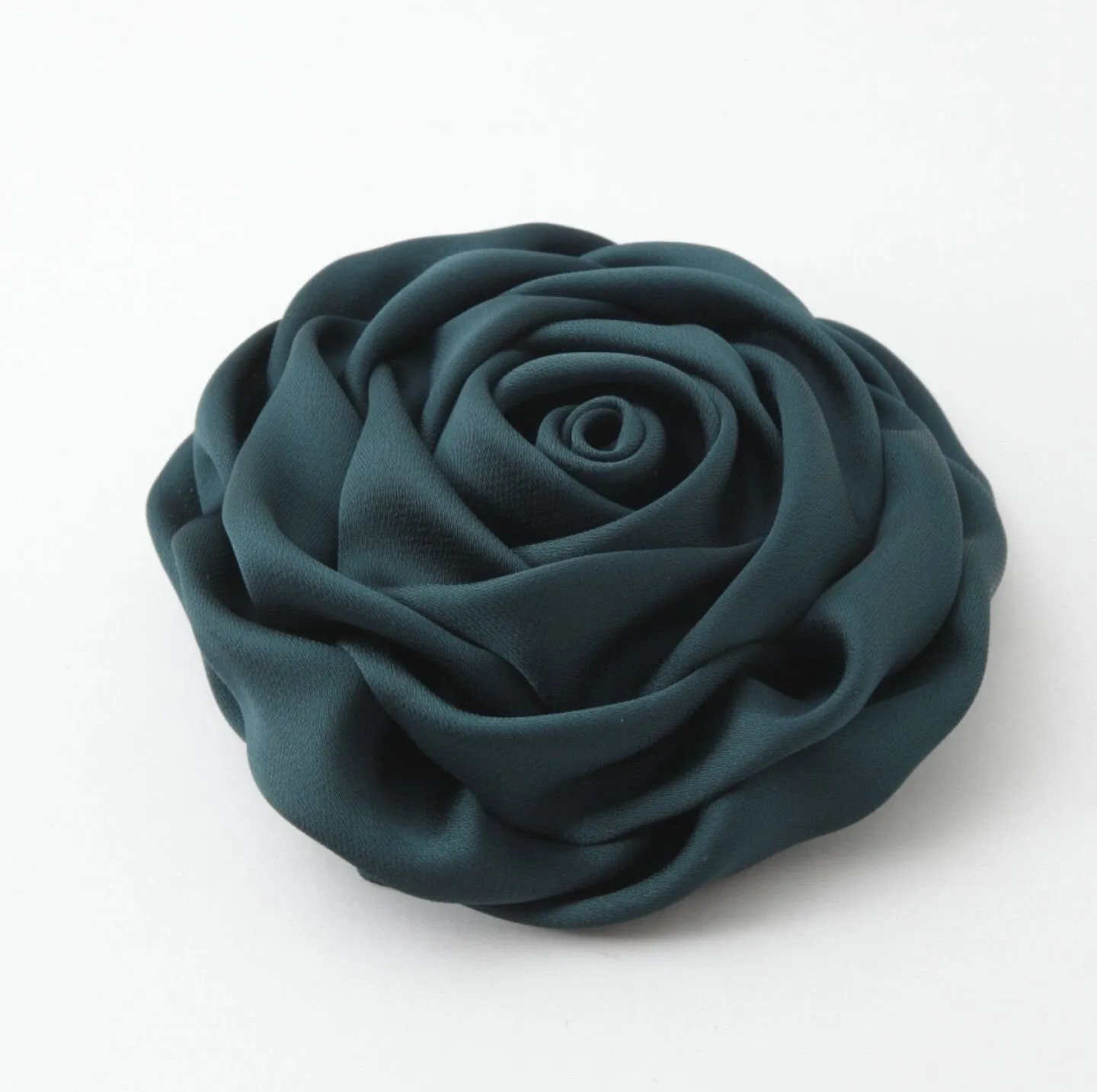 Handmade Satin Fabric Simple Rose Elastic Band Ponytail Holder Women hair accessories