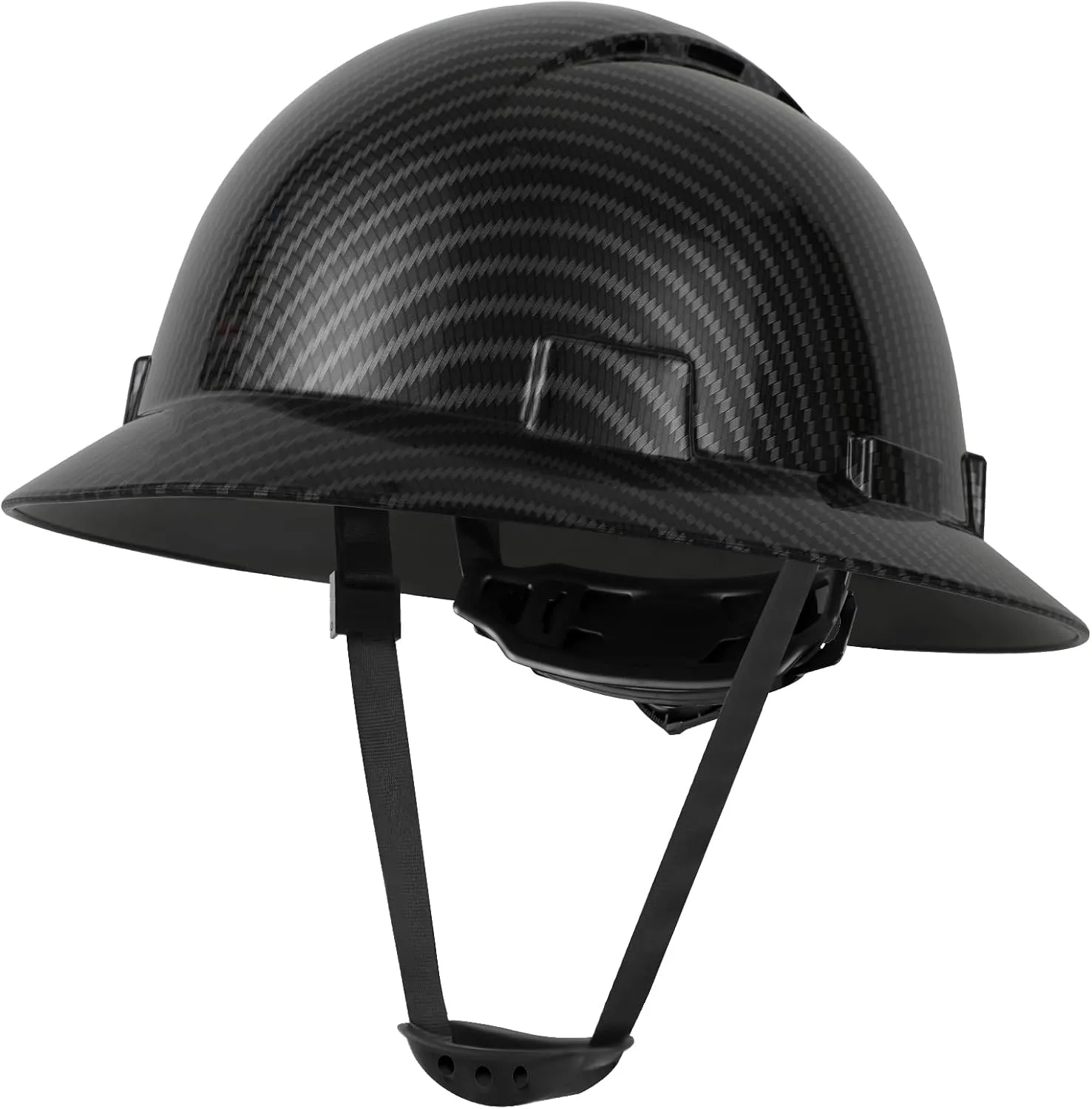 HDPE Full Brim Hard Hat, Construction Safety Helmet with Vented Holes, 6 Point Adjustable Ratchet Suspension, Meets ANSI/ISEA Z89.1, Water Transfer Printing