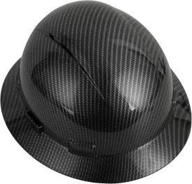 HDPE Full Brim Hard Hat, Construction Safety Helmet with Vented Holes, 6 Point Adjustable Ratchet Suspension, Meets ANSI/ISEA Z89.1, Water Transfer Printing