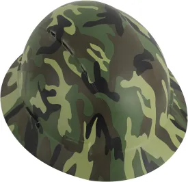 HDPE Full Brim Hard Hat, Construction Safety Helmet with Vented Holes, 6 Point Adjustable Ratchet Suspension, Meets ANSI/ISEA Z89.1, Water Transfer Printing