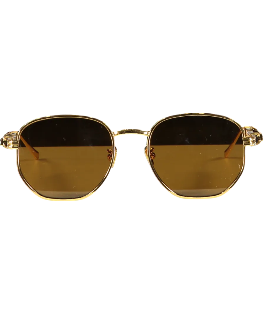 Holland Cooper Monaco Sunglasses Gold / Black In Case One Size