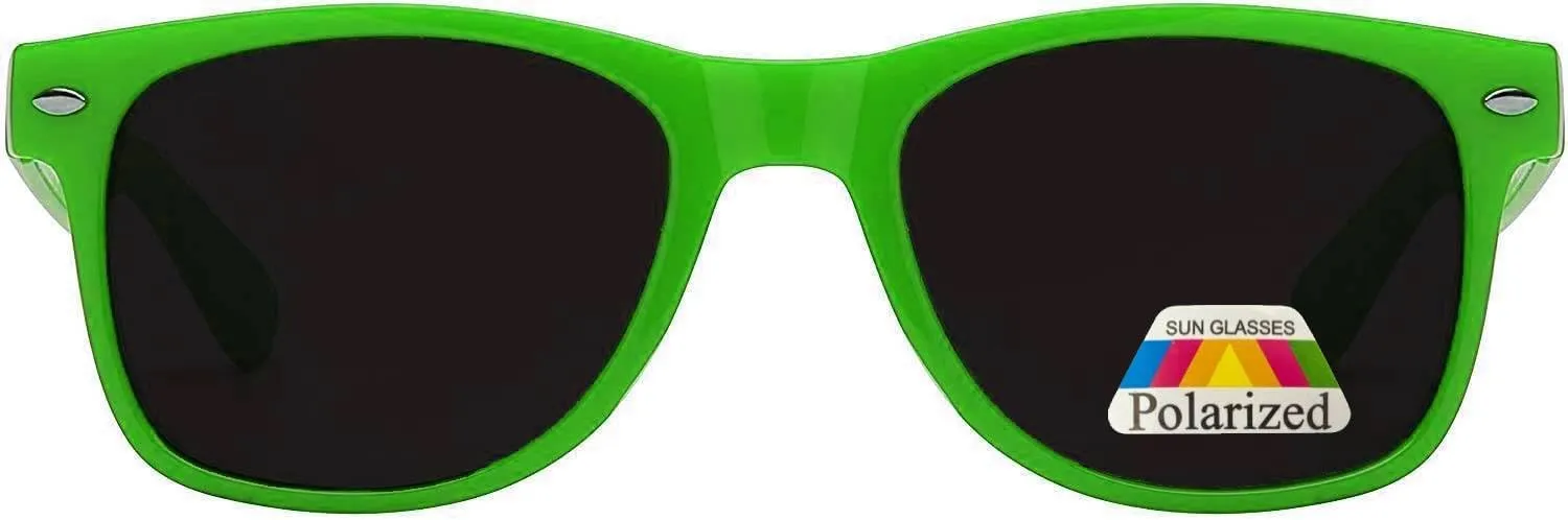 Kids Polarized Sunglasses - UV Protected, Anti-Glare Rectangle Sunglasses for Toddlers, Boys & Girls