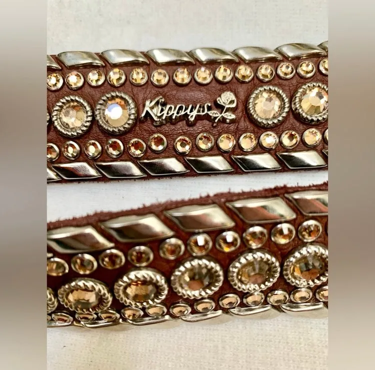 KIPPYS AMBER SWAROVSKI CRYSTALS BELT/size 38 (PREOWNED)