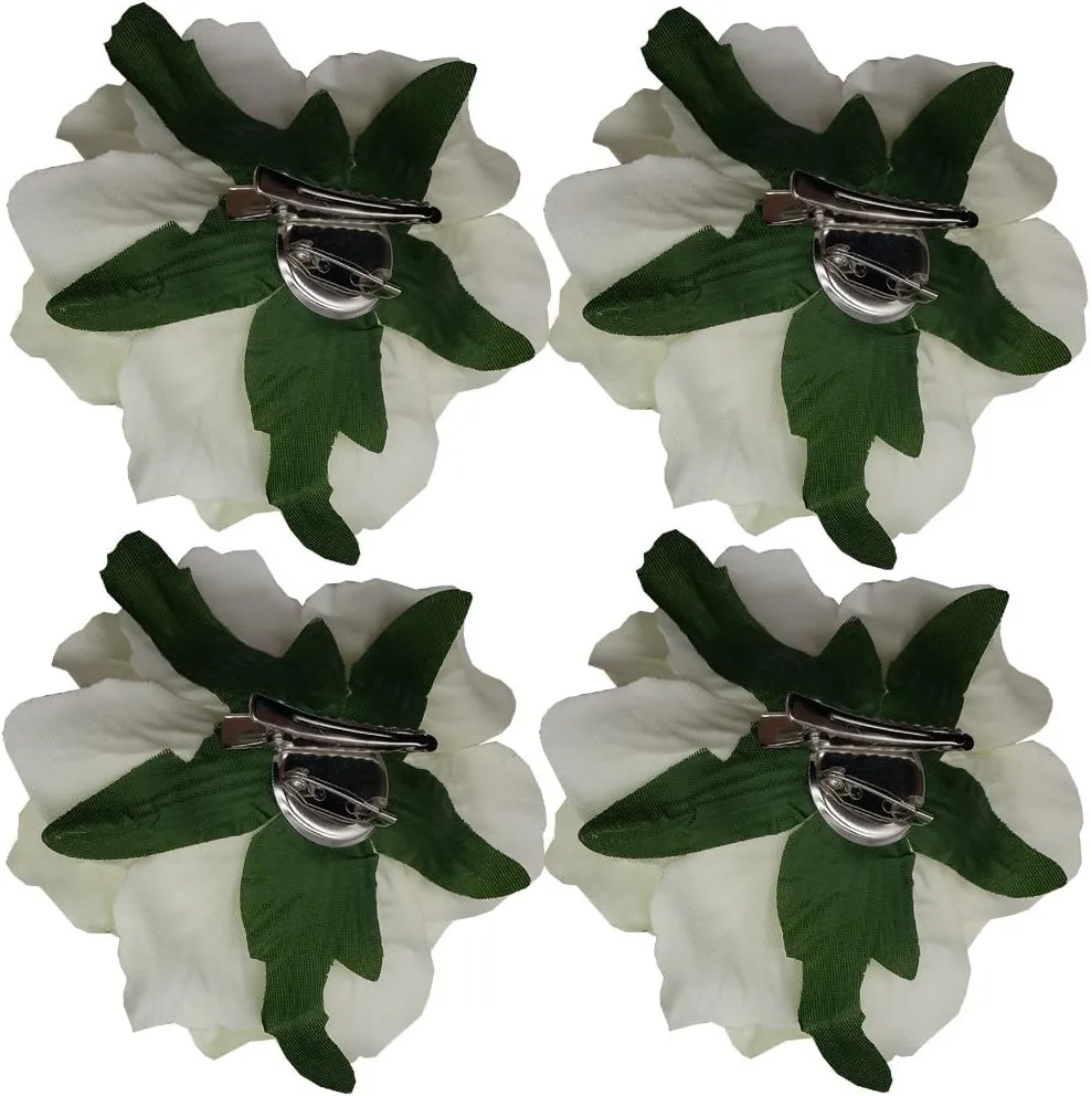 La Homein Sanrich 4pcs/Pack Fabric Rose Hair Flowers Clips Mexican Hair Flowers Hairpin Brooch Headpieces