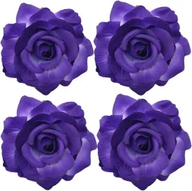 La Homein Sanrich 4pcs/Pack Fabric Rose Hair Flowers Clips Mexican Hair Flowers Hairpin Brooch Headpieces