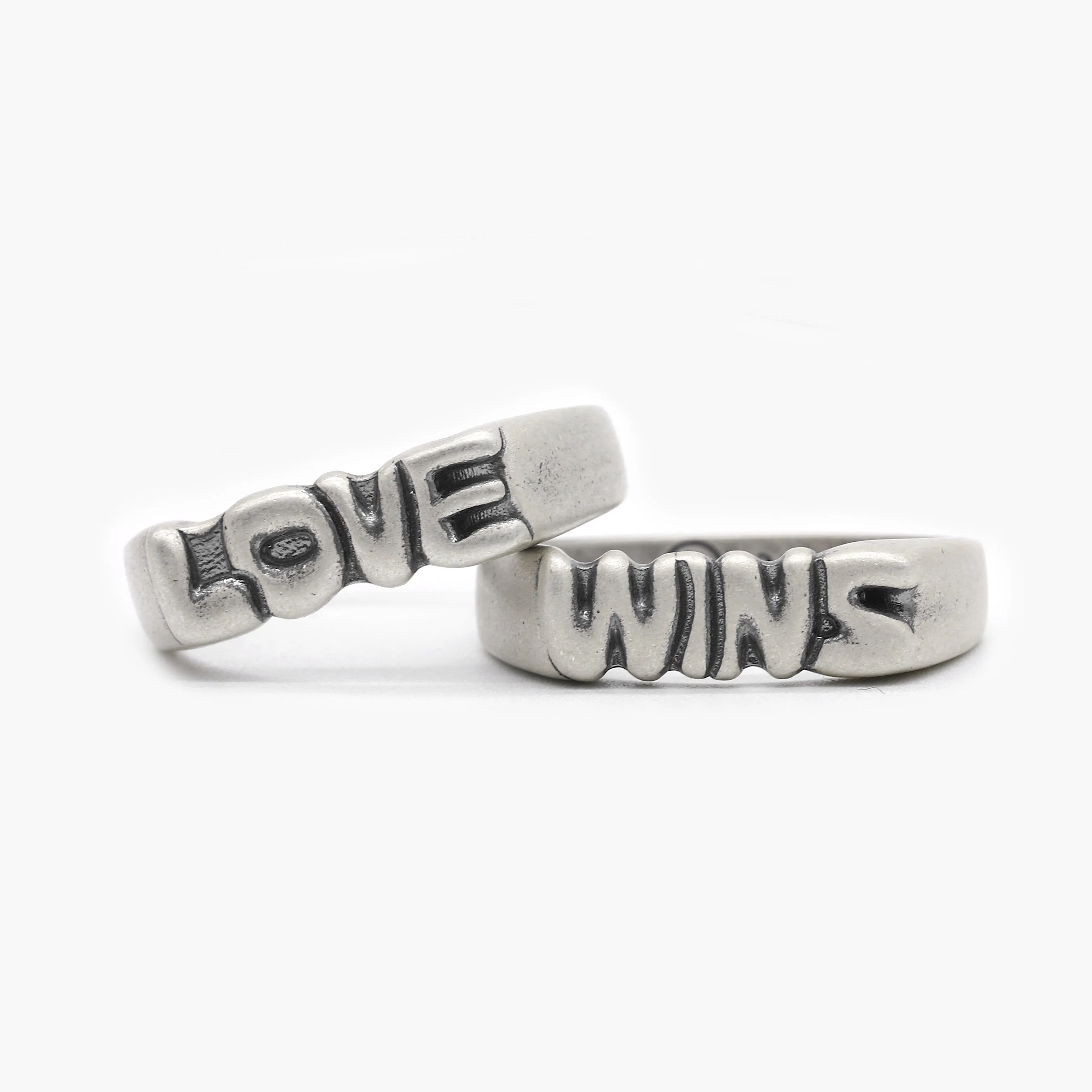 Love Wins Double Sterling Silver Ring