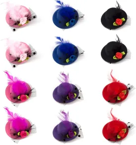 Mini Top Hat Hair Clips Tea Party Clip Fascinator Tiny Small Hats Decorations Hair Accessories