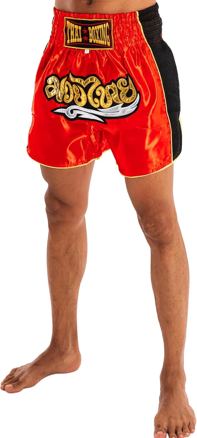 Muay Thai Shorts for Men Women Slim Cut MMA Boxing Shorts Training Kickboxing Clothing Martial Arts Trunks