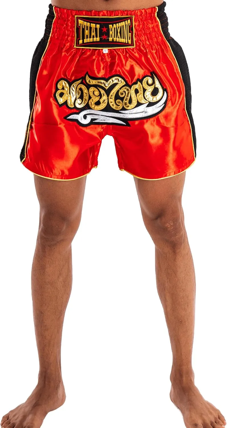 Muay Thai Shorts for Men Women Slim Cut MMA Boxing Shorts Training Kickboxing Clothing Martial Arts Trunks