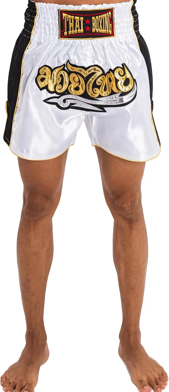 Muay Thai Shorts for Men Women Slim Cut MMA Boxing Shorts Training Kickboxing Clothing Martial Arts Trunks
