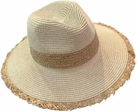 Panama Hat Sun Hats for Women Men, Wide Brim Straw Hat Summer Fedora Beach Cap UPF 50 