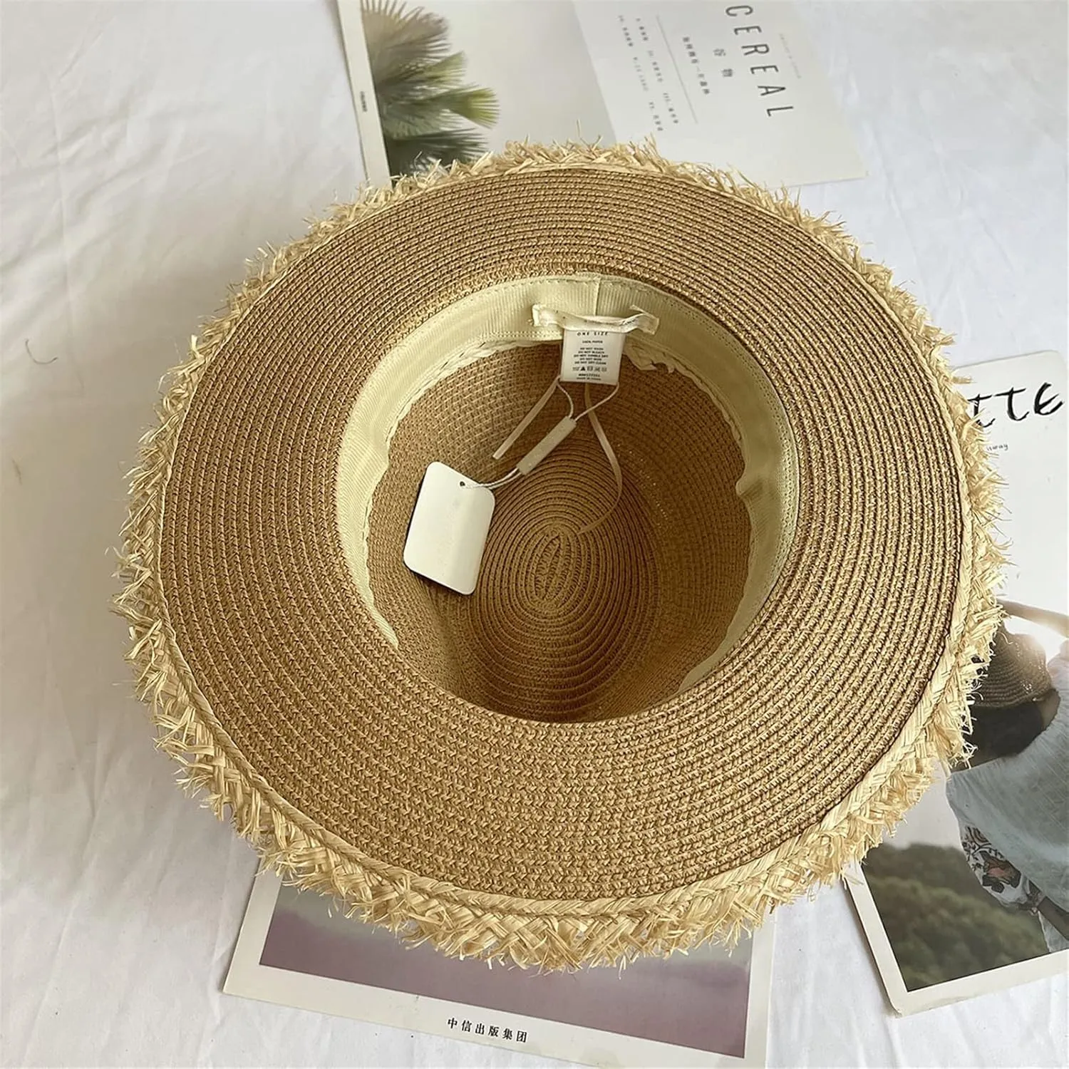 Panama Hat Sun Hats for Women Men, Wide Brim Straw Hat Summer Fedora Beach Cap UPF 50 