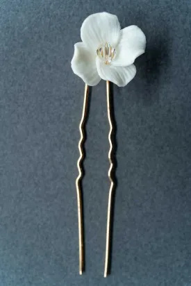 Porcelain Floral Hair Pin