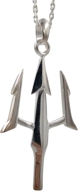 Poseidon Trident Pendant,925 Sterling Silver Poseidon Trident Necklace, Greek God Necklace, Trident Pendant, Poseidon Pendant for Men, Poseidon Jewelry,Silver Chain, Trident Spear