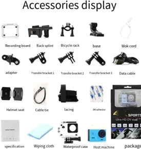 Roamix Vision  4k, Roamix Vision Camera, Roamixs Vision  4k Camera, HD Waterproof Outdoor Underwater Cameras, 4K WiFi Diving Sports Cameras,Record Every Moment of Life (Blue,64G)