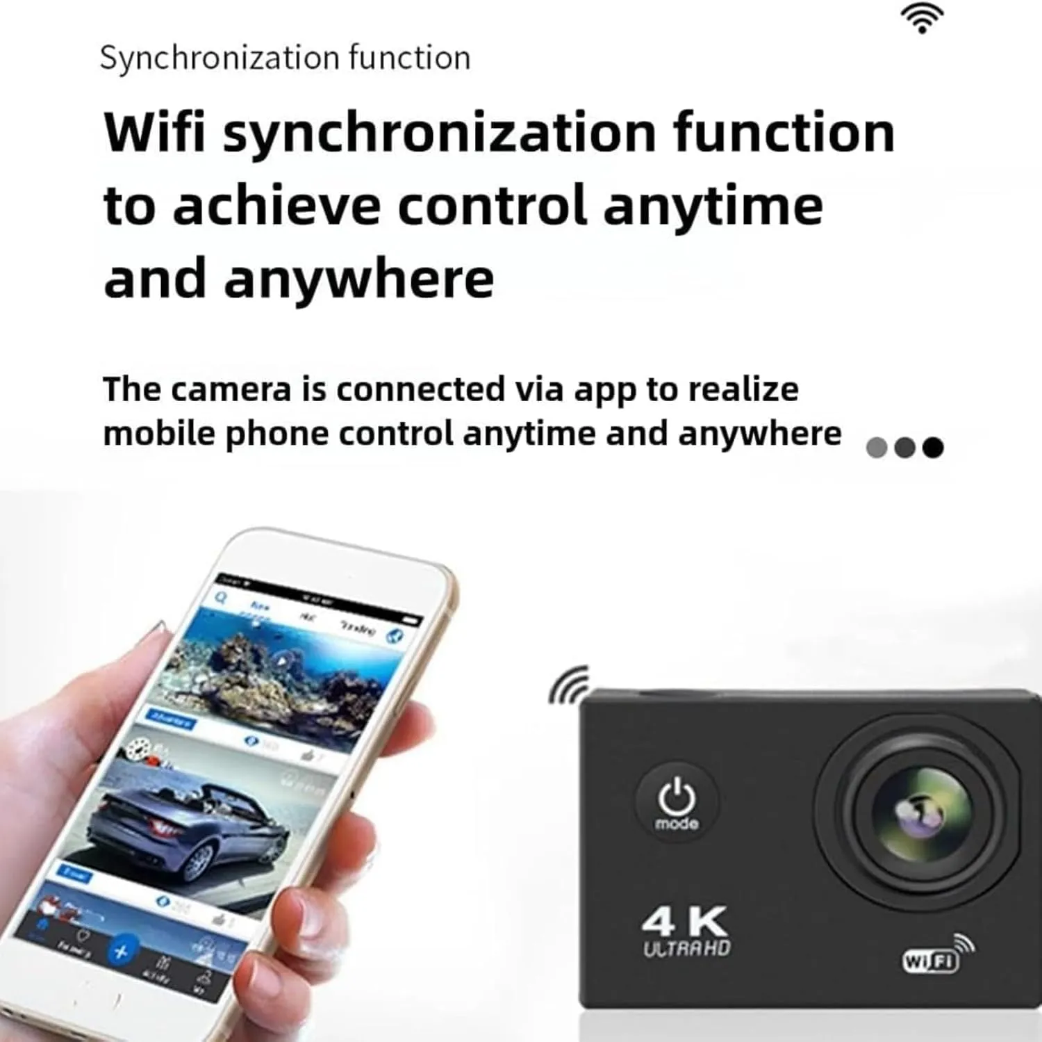 Roamix Vision  4k, Roamix Vision Camera, Roamixs Vision  4k Camera, HD Waterproof Outdoor Underwater Cameras, 4K WiFi Diving Sports Cameras,Record Every Moment of Life (Blue,64G)