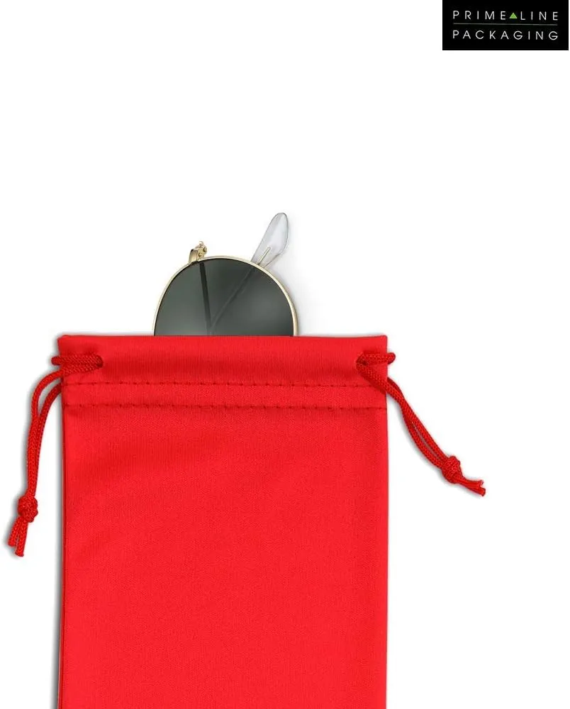 Rolling Nomad Sunglasses Case, Microfiber Drawstring Pouch, Safety Eyeglass Bags, Non-Scratching, Protective Accessory, Bulk