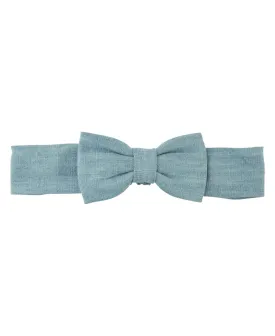 RuffleButts Baby/Toddler Girls Light Wash Denim Headband - 0-24m