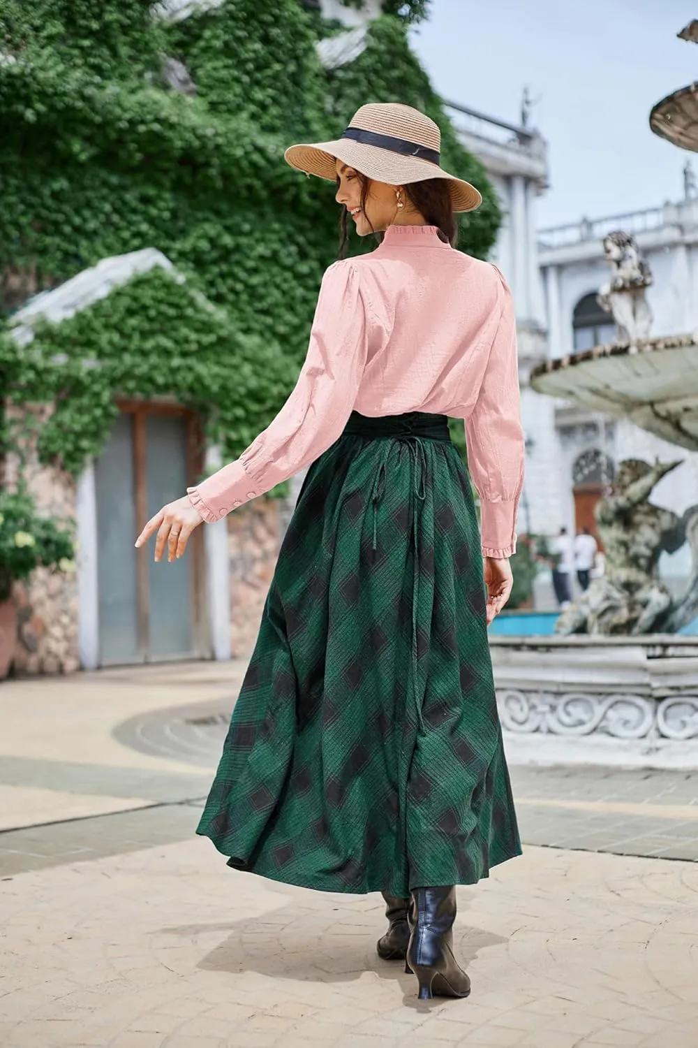 Scarlet Darkness Victorian Blouse for Women Cotton Long Sleeve Renaissance Shirt