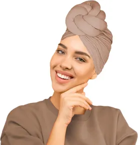 Women Turbans and Head Wraps, Women African Turban Flower Knot Pre-Tied Bonnet Beanie Cap Headwrap